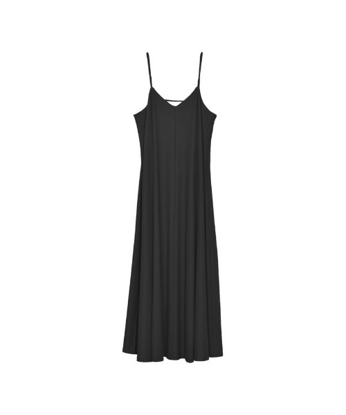 Re:EDIT（リエディ）の「[ひんやり接触冷感][低身長/高身長サイズ有]鹿の子カットソーフレアキャミワンピース（ワンピース・レディース・ブラック/ブラウン/オレンジ/ブルーグリーン・MEDIUM/LARGE/SHORT/TALL）」の22枚目の写真