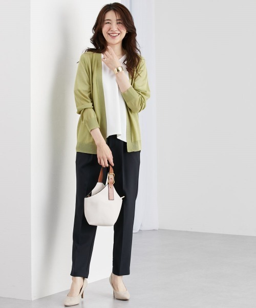 7days Life Styling(セブンデイズライフスタイリング)の「洗えるトッパーカーディガン(毛玉になりにくい・接触冷感・しわになりにくい・乾燥機OK)(カーディガン/ボレロ・レディース・ブラック/杢グレー/グリーン・M/L/LL)」の8枚目の写真