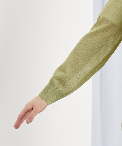 7days Life Styling(セブンデイズライフスタイリング)の「洗えるトッパーカーディガン(毛玉になりにくい・接触冷感・しわになりにくい・乾燥機OK)(カーディガン/ボレロ・レディース・ブラック/杢グレー/グリーン・M/L/LL)」の6枚目の写真