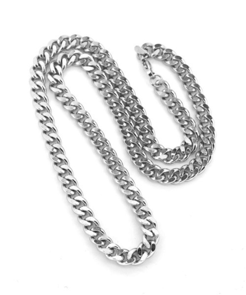 LION HEART（ライオンハート）の「LION HEART-ライオンハート-【WEB限定】チェーンネックレス/6.5mm幅カット喜平/サージカルステンレス316L（金属アレルギー対応）（ネックレス・メンズ・シルバー・FREE）」の2枚目の写真