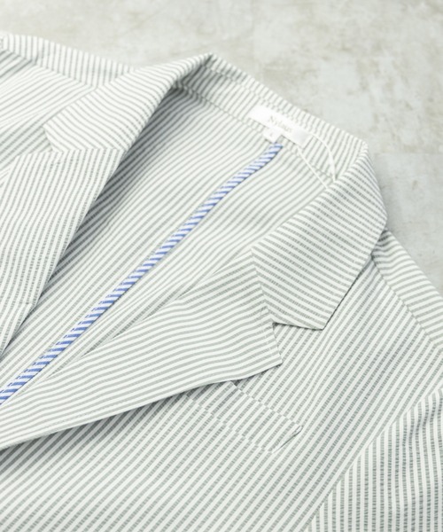 NYLAUS（ナイラス）の「シアサッカー 2B テーラードジャケット