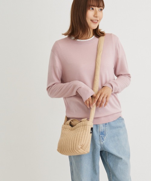 ROOTOTE(ルートート)の「ルートート/キルティング SC.ベビールー.イブル(ショルダーバッグ・レディース・アッシュグレー/スミクロ/セージグリーン/サンドベージュ/桜/パープル・FREE)」の1枚目の写真