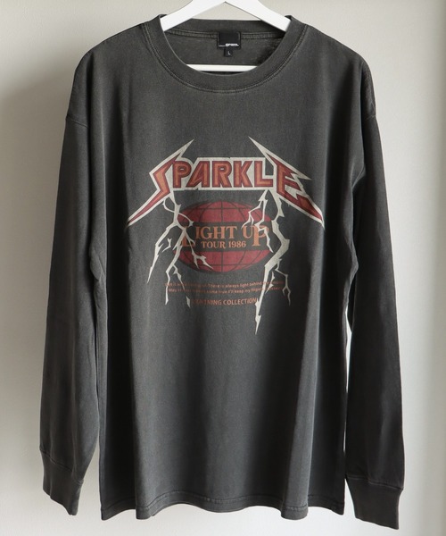 __gram.(スペースグラム)の「ヴィンテージライクプリントピグメントロンT(Tシャツ/カットソー・メンズ・ブラック系/チャコールグレー/スミクロ/チャコール/ブラック系1/ブラック・M/L)」の5枚目の写真