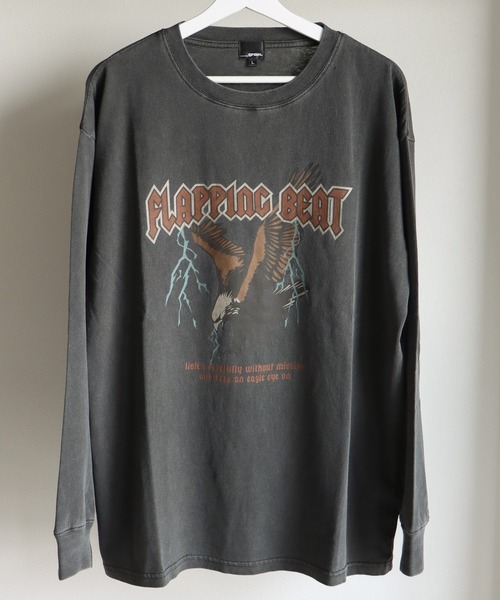 __gram.(スペースグラム)の「ヴィンテージライクプリントピグメントロンT(Tシャツ/カットソー・メンズ・ブラック系/チャコールグレー/スミクロ/チャコール/ブラック系1/ブラック・M/L)」の6枚目の写真
