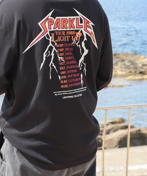 __gram.(スペースグラム)の「ヴィンテージライクプリントピグメントロンT(Tシャツ/カットソー・メンズ・ブラック系/チャコールグレー/スミクロ/チャコール/ブラック系1/ブラック・M/L)」の8枚目の写真