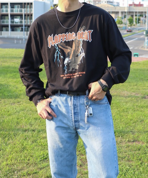 __gram.(スペースグラム)の「ヴィンテージライクプリントピグメントロンT(Tシャツ/カットソー・メンズ・ブラック系/チャコールグレー/スミクロ/チャコール/ブラック系1/ブラック・M/L)」の16枚目の写真