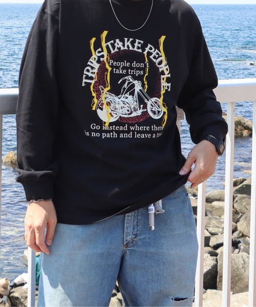 __gram.(スペースグラム)の「ヴィンテージライクプリントピグメントロンT(Tシャツ/カットソー・メンズ・ブラック系/チャコールグレー/スミクロ/チャコール/ブラック系1/ブラック・M/L)」の20枚目の写真