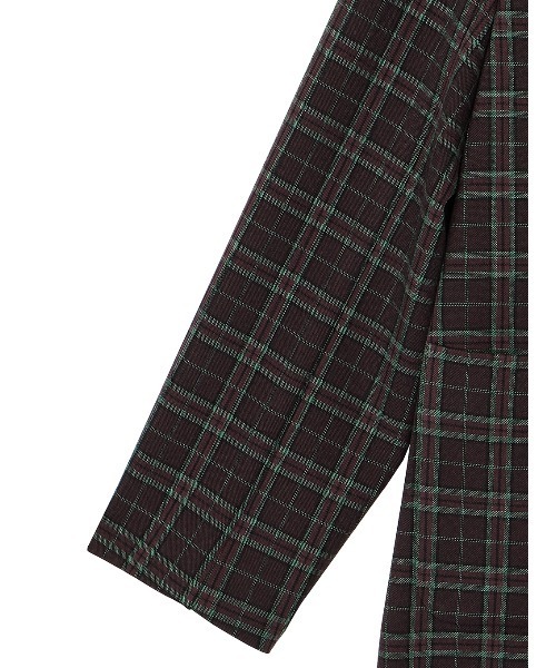 Ameri（アメリ）の「NOTCHED LAPEL CHECK DOUBLE JACKET