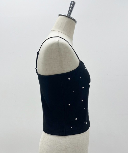 one after another NICE CLAUP（ワンアフターアナザーナイスクラップ）の「ビジューキャミソール（キャミソール・レディース・アイボリー/ブラック/ピンク・FREE）」の17枚目の写真