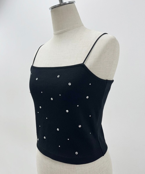 one after another NICE CLAUP（ワンアフターアナザーナイスクラップ）の「ビジューキャミソール（キャミソール・レディース・アイボリー/ブラック/ピンク・FREE）」の15枚目の写真