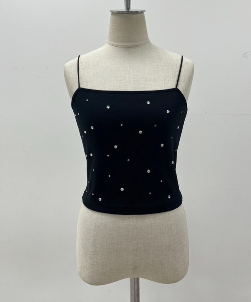 one after another NICE CLAUP（ワンアフターアナザーナイスクラップ）の「ビジューキャミソール（キャミソール・レディース・アイボリー/ブラック/ピンク・FREE）」の16枚目の写真