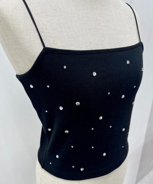 one after another NICE CLAUP（ワンアフターアナザーナイスクラップ）の「ビジューキャミソール（キャミソール・レディース・アイボリー/ブラック/ピンク・FREE）」の18枚目の写真