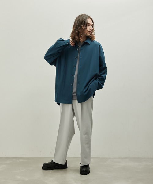 JUNRED（ジュンレッド）の「ウールブレンドロングシャツ（シャツ/ブラウス・メンズ・オフホワイト/ブラック/ブルー系その他4・L/M/S）」の14枚目の写真