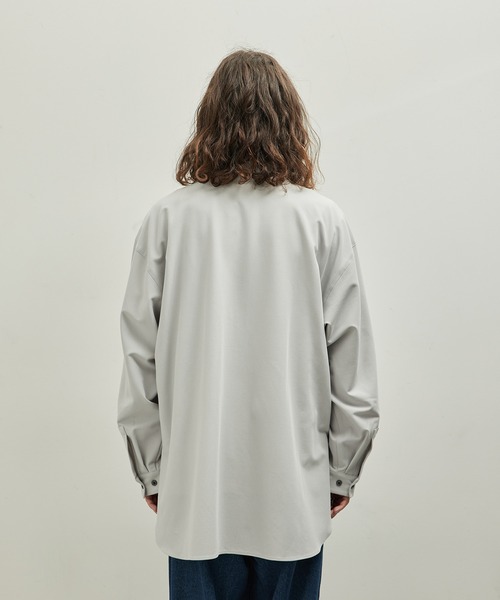 JUNRED（ジュンレッド）の「ウールブレンドロングシャツ（シャツ/ブラウス・メンズ・オフホワイト/ブラック/ブルー系その他4・L/M/S）」の16枚目の写真