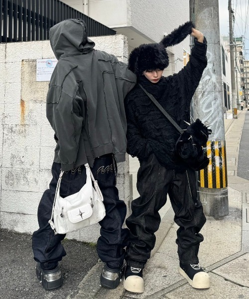 XU（エックスユー）の「ストリートファッション XU エックスユー rabbit ear fur cap うさ耳帽子 ファー帽子 モコモコ帽子（ニットキャップ/ビーニー・レディース・ホワイト/ブラック・ONE SIZE）」の21枚目の写真