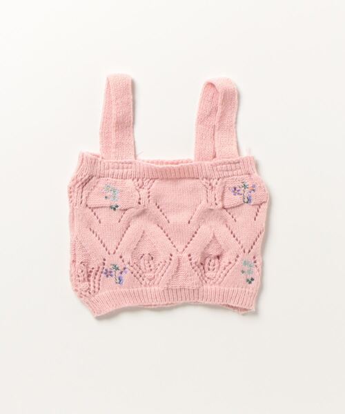 leune(ルネ)の「【2点セット】フラワー刺繍カーディガン&キャミソールセット(カーディガン/ボレロ・レディース・ホワイト/ピンク・FREE)」の7枚目の写真