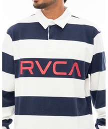 RVCA メンズ 【TIMOTHY CURTIS】 TIMOTHY CURTIS POLO LS ポロシャツ【2023年秋冬モデル】/ルーカボーダー長袖ポロシャツ