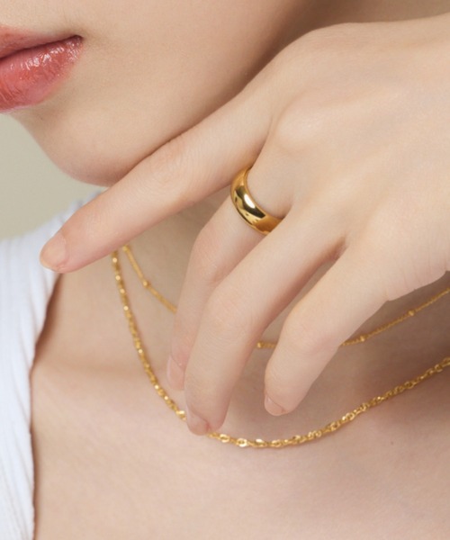 ciite' surgical stainless（シーテサージカルステンレス）の「【 金属アレルギー対応 】 シンプルリング サージカルステンレス 316L（リング・レディース・ゴールド/シルバー・13号/11号/9号）」の5枚目の写真