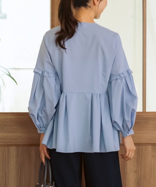 定番人気ブラウス】ご自宅でお洗濯可能/UVカット/日本製/ストレッチ