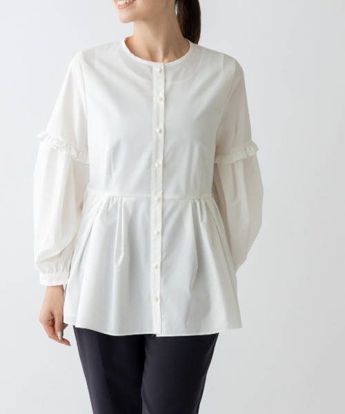 定番人気ブラウス】ご自宅でお洗濯可能/UVカット/日本製/ストレッチ