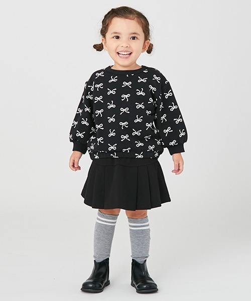 petit main（プティマイン）の「【リンク】カットプリーツスカパン（スカート・キッズ・ブラック/ブルー/キナリ/トップグレー・120cm/110cm/90cm/100cm/130cm/80ｃｍ）」の19枚目の写真