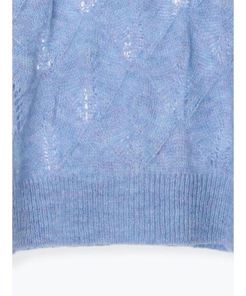 Te chichi(テチチ)の「モヘヤ混透かし柄プルオーバー(ニット/セーター・レディース・グレー/ブルー/オフホワイト・F)」の21枚目の写真