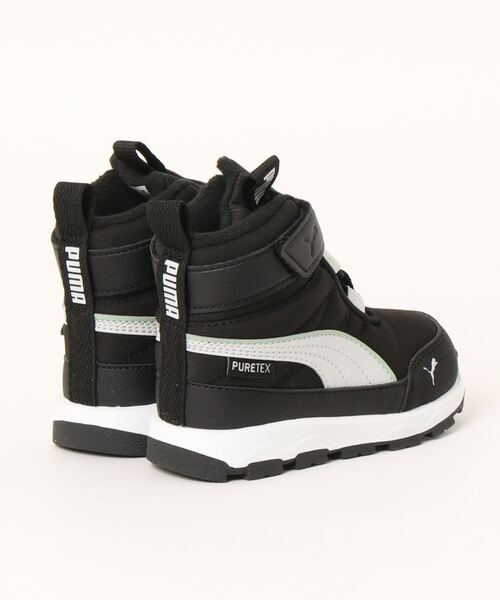 PUMA（プーマ）の「《PUMA》プーマ エボルブ ブーツ ピュアテックス AC+イ（ブーツ・キッズ・グレー/ブラック/グレー×ピンク・15.0cm/16.0cm/14.0cm/13.0cm）」の4枚目の写真