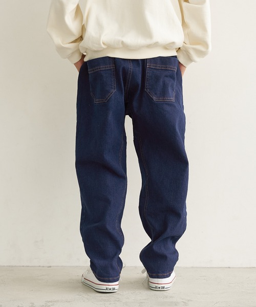 coca（coca）（コカ）の「キッズ　デニムシェフパンツ（デニムパンツ・キッズ・ブルー・110/120/130/140）」の5枚目の写真