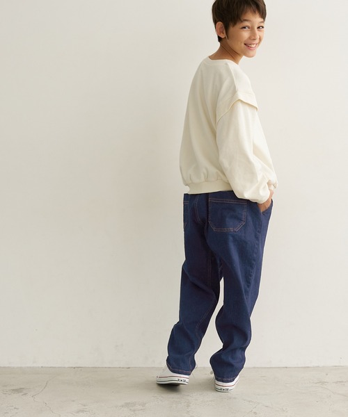 coca（coca）（コカ）の「キッズ　デニムシェフパンツ（デニムパンツ・キッズ・ブルー・110/120/130/140）」の6枚目の写真