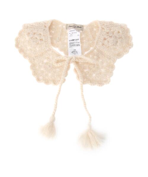 Samansa Mos2（サマンサ モスモス）の「モヘアニット付け襟（ストール/ショール・レディース・モカ/オフホワイト・F）」の3枚目の写真