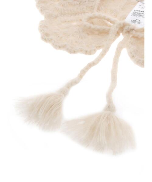 Samansa Mos2（サマンサ モスモス）の「モヘアニット付け襟（ストール/ショール・レディース・モカ/オフホワイト・F）」の5枚目の写真