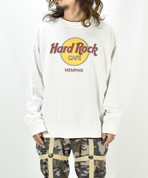 【ヴィンテージ古着】Hard Rock CAFE/ハードロックカフェ ロゴ クルーネックスウェット ビッグシルエット