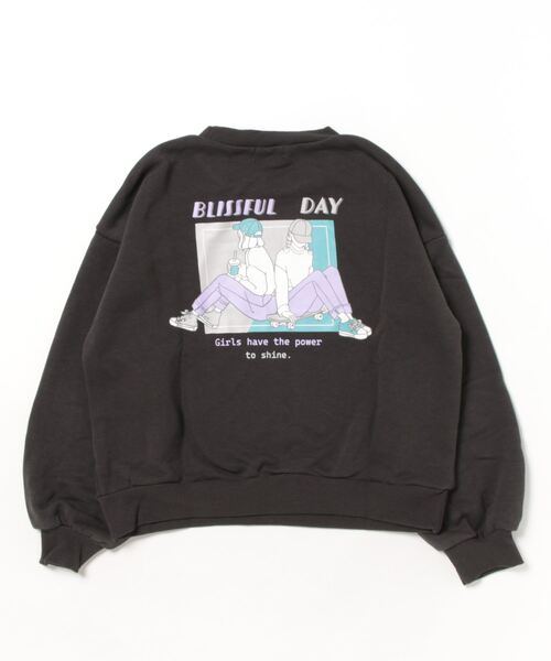 LOVETOXIC(ラブトキシック)の「【WEB・一部店舗限定】バックイラストスウェット(スウェット・キッズ・エメラルド/チャコール/オフホワイト・L/S/M)」の20枚目の写真
