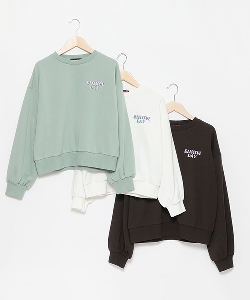 LOVETOXIC(ラブトキシック)の「【WEB・一部店舗限定】バックイラストスウェット(スウェット・キッズ・エメラルド/チャコール/オフホワイト・L/S/M)」の7枚目の写真