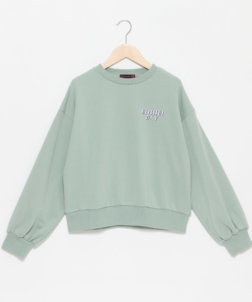 LOVETOXIC(ラブトキシック)の「【WEB・一部店舗限定】バックイラストスウェット(スウェット・キッズ・エメラルド/チャコール/オフホワイト・L/S/M)」の12枚目の写真