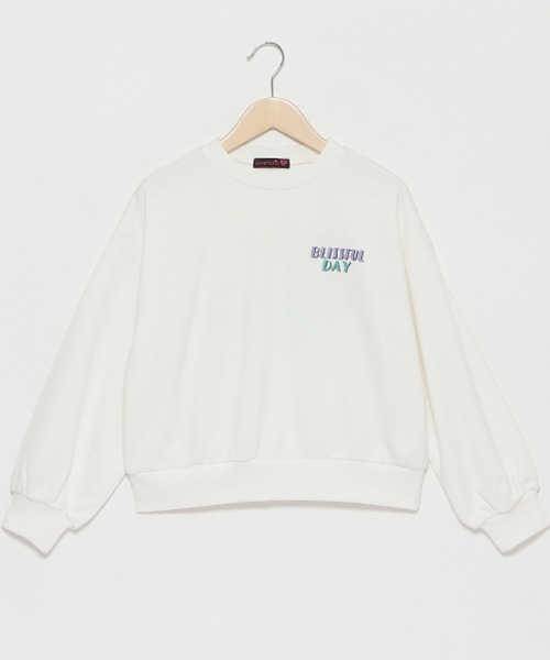LOVETOXIC(ラブトキシック)の「【WEB・一部店舗限定】バックイラストスウェット(スウェット・キッズ・エメラルド/チャコール/オフホワイト・L/S/M)」の8枚目の写真