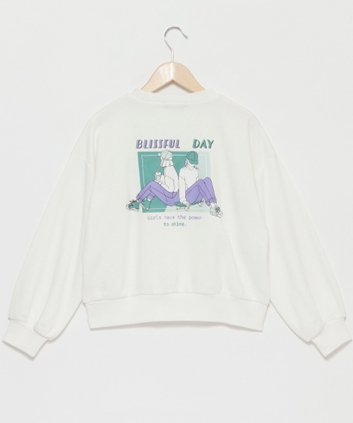 LOVETOXIC(ラブトキシック)の「【WEB・一部店舗限定】バックイラストスウェット(スウェット・キッズ・エメラルド/チャコール/オフホワイト・L/S/M)」の9枚目の写真