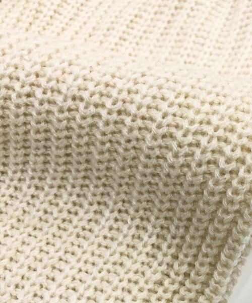 ADMIX/ATELIER SAB MEN（アドミックスアトリエサブメン）の「ハーフジップ 畦編みハイネック / オーバーサイズ プルオーバー セーター（ニット/セーター・メンズ・ブラック/グレイッシュベージュ/ブラウン/オフホワイト/ライトブルー・L/M）」の13枚目の写真