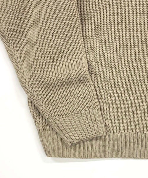 ADMIX/ATELIER SAB MEN（アドミックスアトリエサブメン）の「ハーフジップ 畦編みハイネック / オーバーサイズ プルオーバー セーター（ニット/セーター・メンズ・ブラック/グレイッシュベージュ/ブラウン/オフホワイト/ライトブルー・L/M）」の15枚目の写真