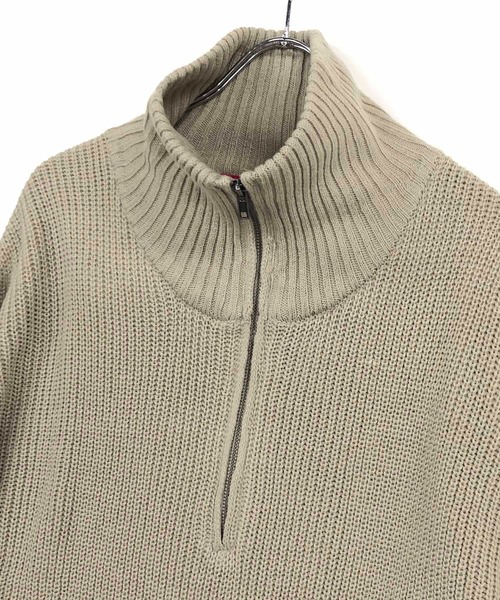 ADMIX/ATELIER SAB MEN（アドミックスアトリエサブメン）の「ハーフジップ 畦編みハイネック / オーバーサイズ プルオーバー セーター（ニット/セーター・メンズ・ブラック/グレイッシュベージュ/ブラウン/オフホワイト/ライトブルー・L/M）」の16枚目の写真