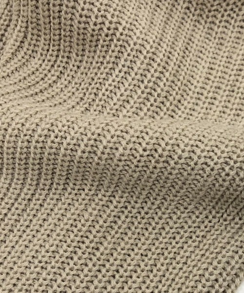 ADMIX/ATELIER SAB MEN（アドミックスアトリエサブメン）の「ハーフジップ 畦編みハイネック / オーバーサイズ プルオーバー セーター（ニット/セーター・メンズ・ブラック/グレイッシュベージュ/ブラウン/オフホワイト/ライトブルー・L/M）」の17枚目の写真