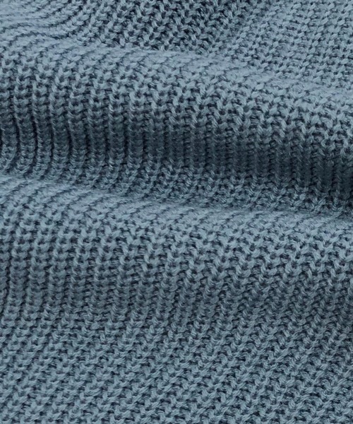 ADMIX/ATELIER SAB MEN（アドミックスアトリエサブメン）の「ハーフジップ 畦編みハイネック / オーバーサイズ プルオーバー セーター（ニット/セーター・メンズ・ブラック/グレイッシュベージュ/ブラウン/オフホワイト/ライトブルー・L/M）」の20枚目の写真