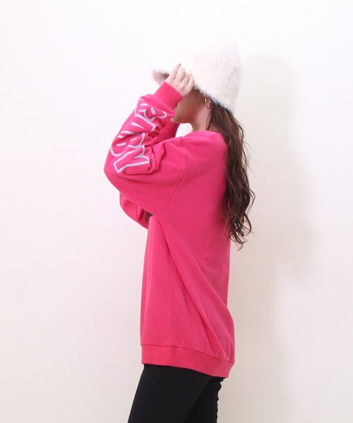 BABYDOLL（ベビードール）の「親子お揃い リフレクタートレーナー 8830A（スウェット・レディース・ホワイト/フューシャピンク・L/XL/M/S）」の7枚目の写真