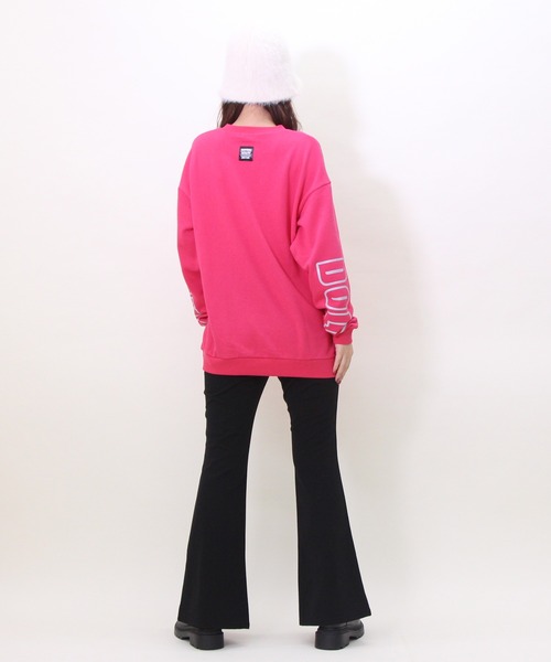 BABYDOLL（ベビードール）の「親子お揃い リフレクタートレーナー 8830A（スウェット・レディース・ホワイト/フューシャピンク・L/XL/M/S）」の9枚目の写真
