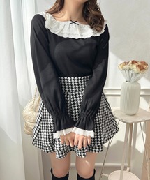フリルレース×ワッフルトップス【ZOZOTOWN限定アイテム】