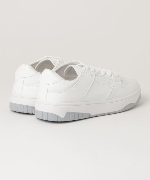 SETUP7（セットアップセブン）の「【SETUP7】フェイクレザー コートスニーカー KNF037（スニーカー・メンズ・ホワイト/ブラック・42/40/44）」の5枚目の写真