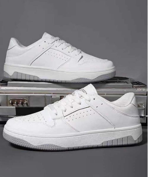 SETUP7（セットアップセブン）の「【SETUP7】フェイクレザー コートスニーカー KNF037（スニーカー・メンズ・ホワイト/ブラック・42/40/44）」の9枚目の写真
