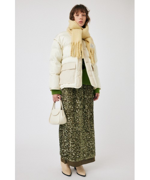 MOUSSY（マウジー）の「SPANGLE スカート（スカート・レディース・カーキ/シルバー・1/2）」の3枚目の写真