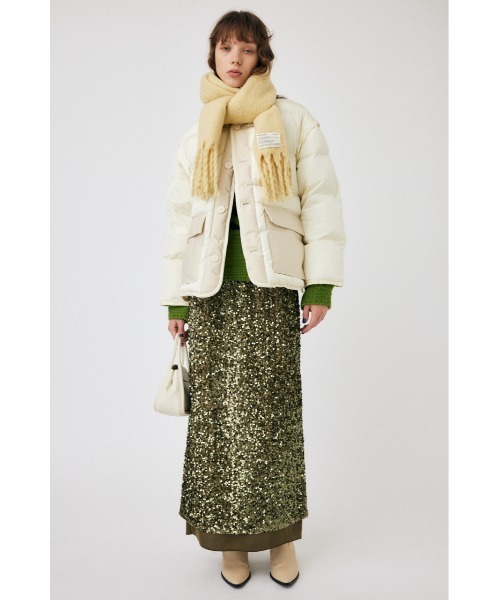 MOUSSY（マウジー）の「SPANGLE スカート（スカート・レディース・カーキ/シルバー・1/2）」の4枚目の写真
