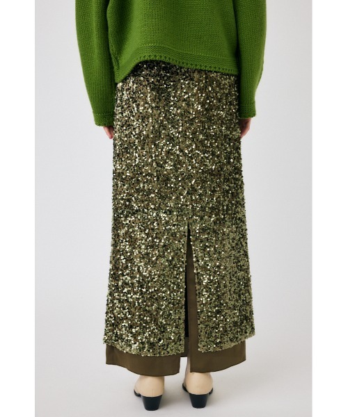 MOUSSY（マウジー）の「SPANGLE スカート（スカート・レディース・カーキ/シルバー・1/2）」の10枚目の写真